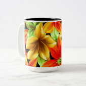 Tasse 2 Couleurs Fleurs du paradis (Devant gauche)