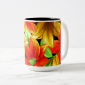 Tasse 2 Couleurs Fleurs du paradis (Devant droit)