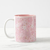 Tasse 2 Couleurs Fleurs en papier rose (Gauche)