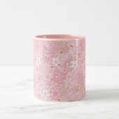 Tasse 2 Couleurs Fleurs en papier rose (Centre)