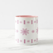 Tasse 2 Couleurs Fleurs et blocs roses (Centre)