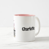 Tasse 2 Couleurs Fleurs et papillons Nurse Life (Devant droit)