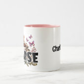 Tasse 2 Couleurs Fleurs et papillons Nurse Life (Centre)