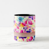 Tasse 2 Couleurs Fleurs fleurs sauvages de chabby Meadow (Centre)