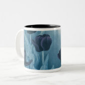 Tasse 2 Couleurs Fleurs foncées (Devant gauche)