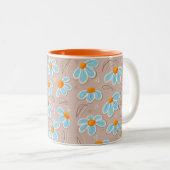Tasse 2 Couleurs Fleurs Heureuses (Devant droit)
