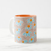 Tasse 2 Couleurs Fleurs Heureuses (Devant gauche)