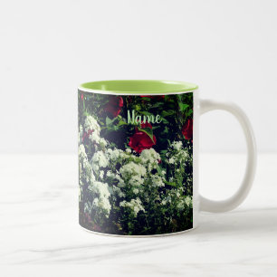 Tasse 2 Couleurs Fleurs Hibiscus Et Phlox Personnalisées