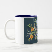 Tasse 2 Couleurs fleurs hongroises colorées (Gauche)