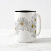 Tasse 2 Couleurs Fleurs marguerites blanches (Devant droit)
