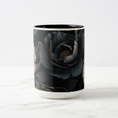 Tasse 2 Couleurs Fleurs noires et blanches (Centre)
