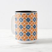 Tasse 2 Couleurs Fleurs orange tendance (Devant gauche)