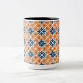 Tasse 2 Couleurs Fleurs orange tendance (Centre)