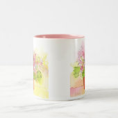 Tasse 2 Couleurs Fleurs pointillées (Centre)