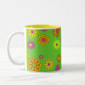 Tasse 2 Couleurs fleurs pop mod super (Gauche)