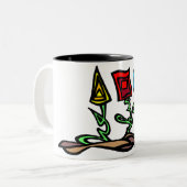 Tasse 2 Couleurs Fleurs primaires (Devant gauche)
