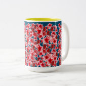 Tasse 2 Couleurs Fleurs roses (Devant droit)