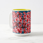 Tasse 2 Couleurs Fleurs roses (Devant gauche)