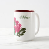 Tasse 2 Couleurs Fleurs roses (Devant droit)