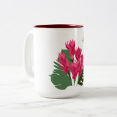 Tasse 2 Couleurs Fleurs roses (Devant gauche)
