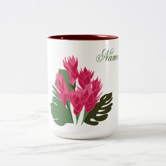 Tasse 2 Couleurs Fleurs roses (Centre)