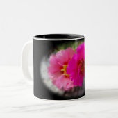 Tasse 2 Couleurs Fleurs roses au soleil (Devant gauche)