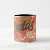 Tasse 2 Couleurs fleurs roses costumisables (Centre)
