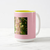 Tasse 2 Couleurs Fleurs roses debout (Devant droit)
