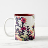 Tasse 2 Couleurs Fleurs roses délicates de la nature (Gauche)