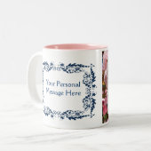 Tasse 2 Couleurs Fleurs roses Photo (Devant gauche)