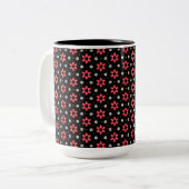 Tasse 2 Couleurs Fleurs rouges (Devant gauche)