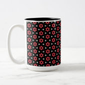 Tasse 2 Couleurs Fleurs rouges (Gauche)