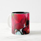 Tasse 2 Couleurs Fleurs rouges (Devant gauche)