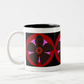 Tasse 2 Couleurs fleurs rouges et noires (Gauche)