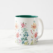 Tasse 2 Couleurs Fleurs sauvages aquarelle (Devant droit)