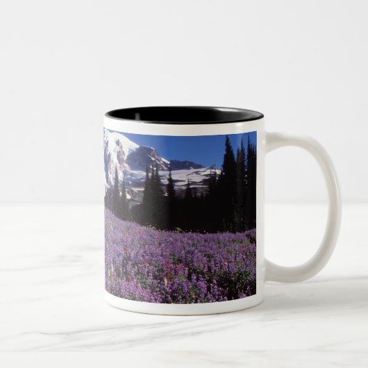 Tasse 2 Couleurs fleurs sauvages d'été à la base du mont Rainier, (Droit)