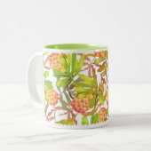 Tasse 2 Couleurs Fleurs sauvages Protea Blanc (Devant gauche)