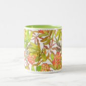 Tasse 2 Couleurs Fleurs sauvages Protea Blanc (Centre)
