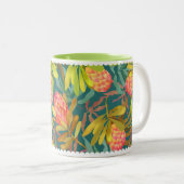 Tasse 2 Couleurs Fleurs sauvages Protea Green (Devant droit)