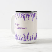 Tasse 2 Couleurs Fleurs sauvages Violet Lavender (Devant gauche)