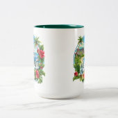 Tasse 2 Couleurs Fleurs tropicales Hawaii Beach Mountains Travel Ar (Centre)