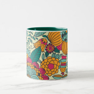 Tasse 2 Couleurs Fleurs vintages de Paisley