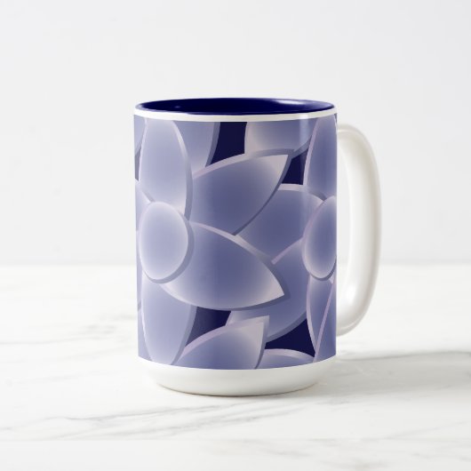 Tasse 2 Couleurs Fleurs violettes (Devant droit)