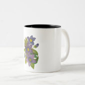 Tasse 2 Couleurs fleurs violettes (Devant droit)