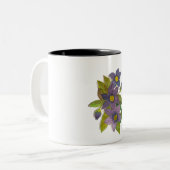 Tasse 2 Couleurs fleurs violettes (Devant gauche)