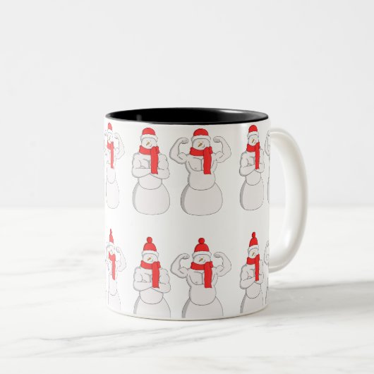 Tasse 2 Couleurs Flex Muscle Snowman (Devant droit)