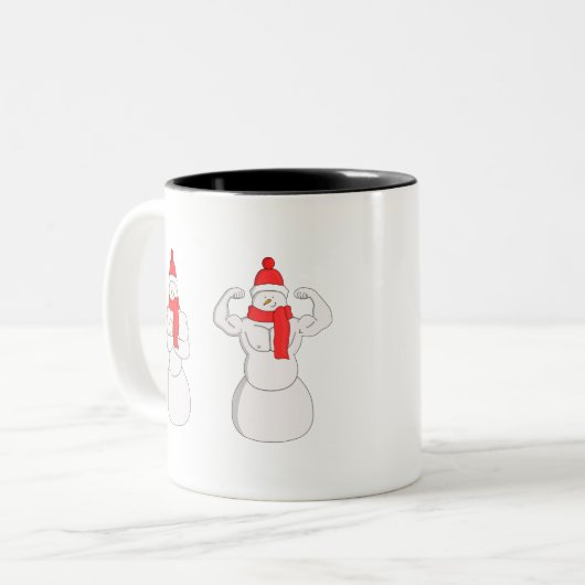Tasse 2 Couleurs Flex Muscle Snowman (Devant gauche)
