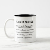 Tasse 2 Couleurs Flight Nurse Personalized  (Gauche)