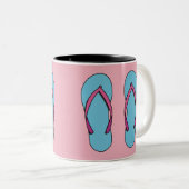 Tasse 2 Couleurs Flip Flops de plage (Devant droit)