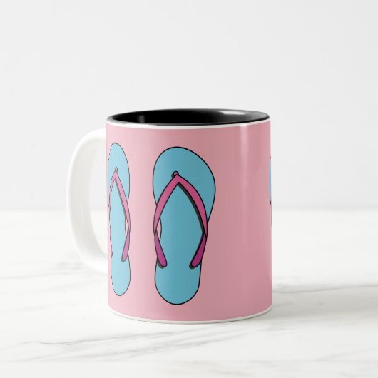 Tasse 2 Couleurs Flip Flops de plage (Devant gauche)